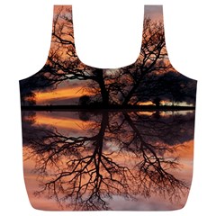 Aurora Sunset Sun Landscape Full Print Recycle Bags (l)  by Simbadda