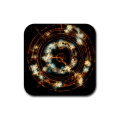 Science Fiction Energy Background Rubber Coaster (square) 