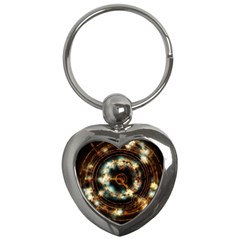 Science Fiction Energy Background Key Chains (heart)  by Simbadda