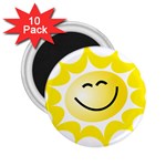 The Sun A Smile The Rays Yellow 2.25  Magnets (10 pack)  Front