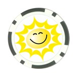 The Sun A Smile The Rays Yellow Poker Chip Card Guard Back