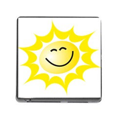 The Sun A Smile The Rays Yellow Memory Card Reader (square) by Simbadda