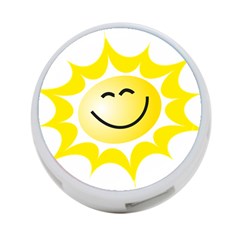 The Sun A Smile The Rays Yellow 4-port Usb Hub (two Sides)  by Simbadda