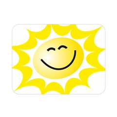 The Sun A Smile The Rays Yellow Double Sided Flano Blanket (mini)  by Simbadda