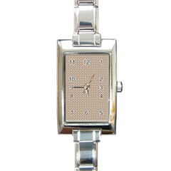 Pattern Ornament Brown Background Rectangle Italian Charm Watch by Simbadda