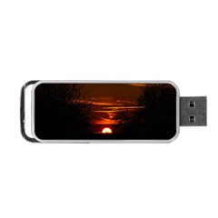 Sunset Sun Fireball Setting Sun Portable Usb Flash (two Sides) by Simbadda