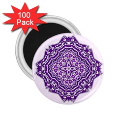 Mandala Purple Mandalas Balance 2 25  Magnets (100 Pack)  by Simbadda