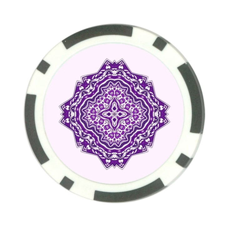 Mandala Purple Mandalas Balance Poker Chip Card Guard (10 pack)