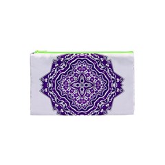 Mandala Purple Mandalas Balance Cosmetic Bag (xs) by Simbadda