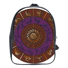 Zodiak Zodiac Sign Metallizer Art School Bags(large)  by Simbadda