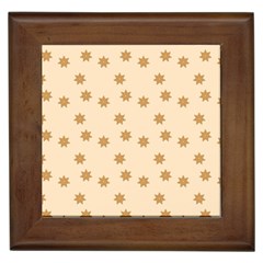 Pattern Gingerbread Star Framed Tiles by Simbadda