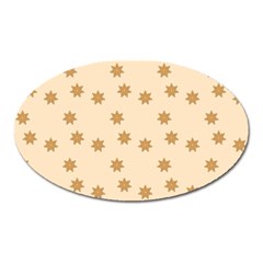 Pattern Gingerbread Star Oval Magnet