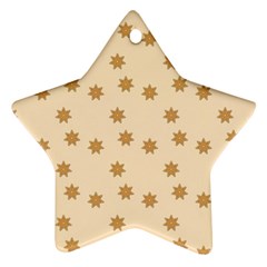 Pattern Gingerbread Star Star Ornament (two Sides) by Simbadda