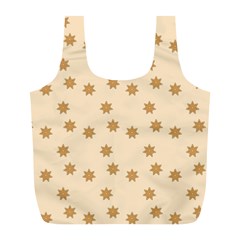 Pattern Gingerbread Star Full Print Recycle Bags (l)  by Simbadda