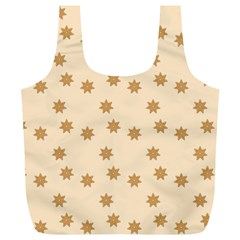 Pattern Gingerbread Star Full Print Recycle Bags (l)  by Simbadda