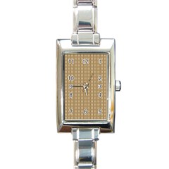 Pattern Background Brown Lines Rectangle Italian Charm Watch by Simbadda