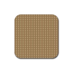 Pattern Background Brown Lines Rubber Coaster (square) 