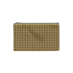 Pattern Background Brown Lines Cosmetic Bag (small)  by Simbadda