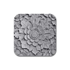 Pattern Motif Decor Rubber Square Coaster (4 Pack)  by Simbadda