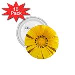 Transparent Flower Summer Yellow 1.75  Buttons (10 pack) Front