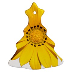 Transparent Flower Summer Yellow Christmas Tree Ornament (two Sides) by Simbadda