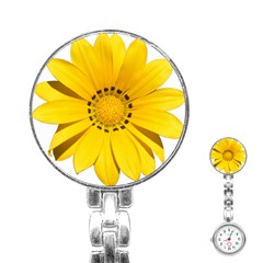 Transparent Flower Summer Yellow Stainless Steel Nurses Watch by Simbadda