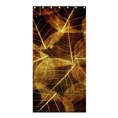 Leaves Autumn Texture Brown Shower Curtain 36  X 72  (stall)  by Simbadda