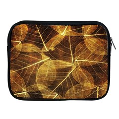 Leaves Autumn Texture Brown Apple Ipad 2/3/4 Zipper Cases by Simbadda