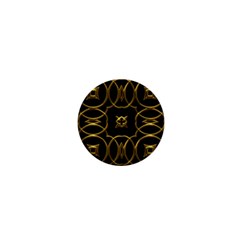 Black And Gold Pattern Elegant Geometric Design 1  Mini Buttons by yoursparklingshop