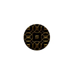 Black And Gold Pattern Elegant Geometric Design 1  Mini Magnets by yoursparklingshop