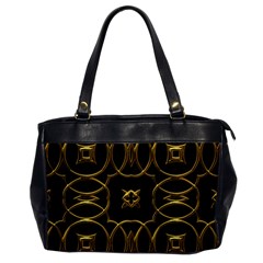 Black And Gold Pattern Elegant Geometric Design Office Handbags