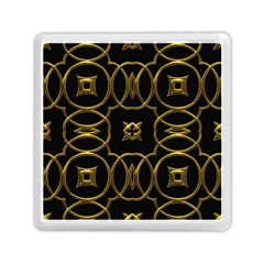 Black And Gold Pattern Elegant Geometric Design Memory Card Reader (square)  by yoursparklingshop