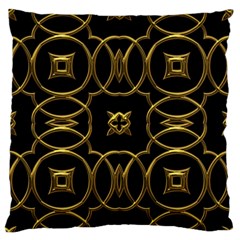 Black And Gold Pattern Elegant Geometric Design Standard Flano Cushion Case (one Side) by yoursparklingshop