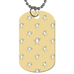 Happy Character Kids Motif Pattern Dog Tag (two Sides) by dflcprints