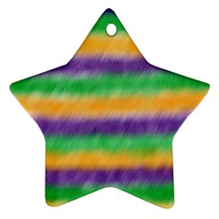 Mardi Gras Strip Tie Die Ornament (star) by PhotoNOLA