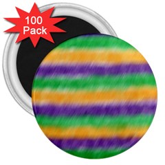 Mardi Gras Strip Tie Die 3  Magnets (100 Pack) by PhotoNOLA