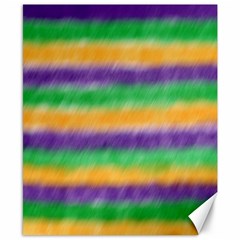 Mardi Gras Strip Tie Die Canvas 8  X 10  by PhotoNOLA