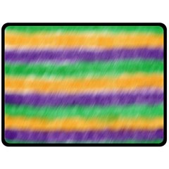 Mardi Gras Strip Tie Die Double Sided Fleece Blanket (large)  by PhotoNOLA