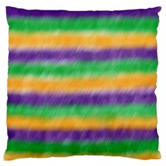 Mardi Gras Strip Tie Die Standard Flano Cushion Case (one Side) by PhotoNOLA