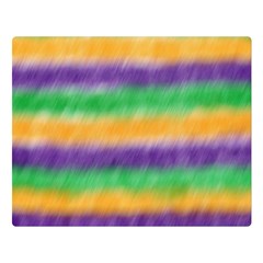 Mardi Gras Strip Tie Die Double Sided Flano Blanket (large)  by PhotoNOLA