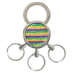 Mardi Gras Strip Tie Die 3-ring Key Chains by PhotoNOLA