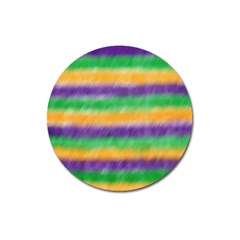 Mardi Gras Strip Tie Die Magnet 3  (round) by PhotoNOLA