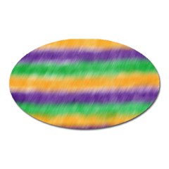 Mardi Gras Strip Tie Die Oval Magnet by PhotoNOLA