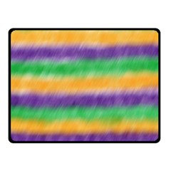 Mardi Gras Strip Tie Die Fleece Blanket (small) by PhotoNOLA