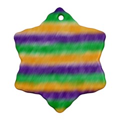 Mardi Gras Strip Tie Die Ornament (snowflake) by PhotoNOLA