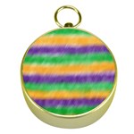 Mardi Gras Strip Tie Die Gold Compasses Front