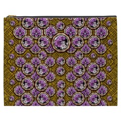 Gold Plates With Magic Flowers Raining Down Cosmetic Bag (xxxl)  by pepitasart