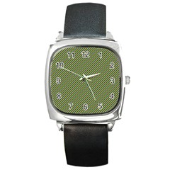 Mardi Gras Checker Boards Square Metal Watch by PhotoNOLA