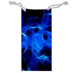 Blue Flame Light Black Jewelry Bag by Alisyart