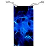 Blue Flame Light Black Jewelry Bag Front